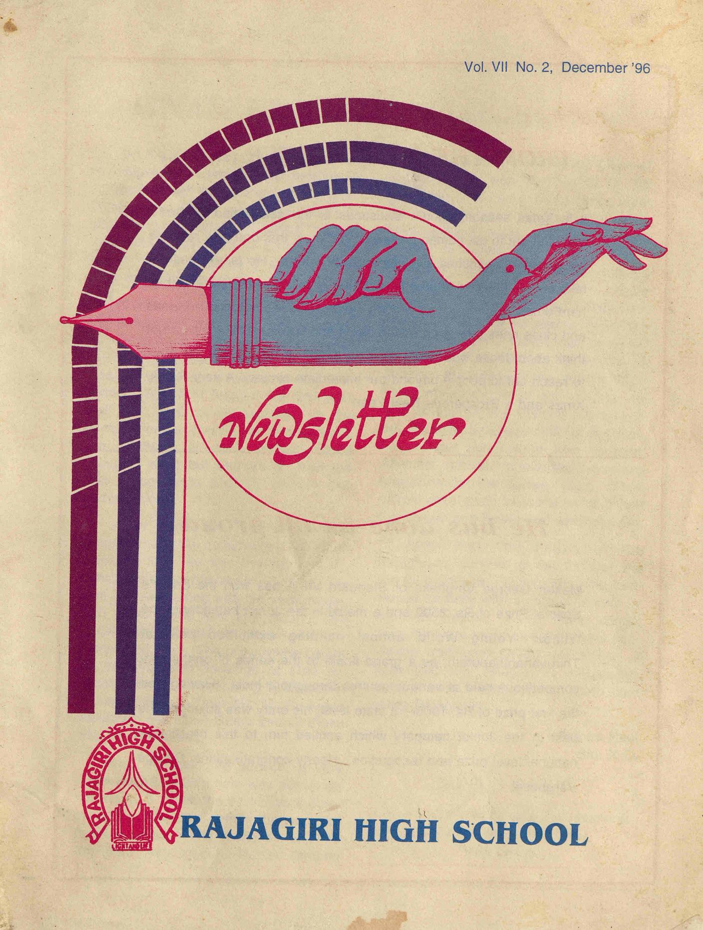 1996 - News Letter - Rajagiri High School - Volume 07- Issue 02