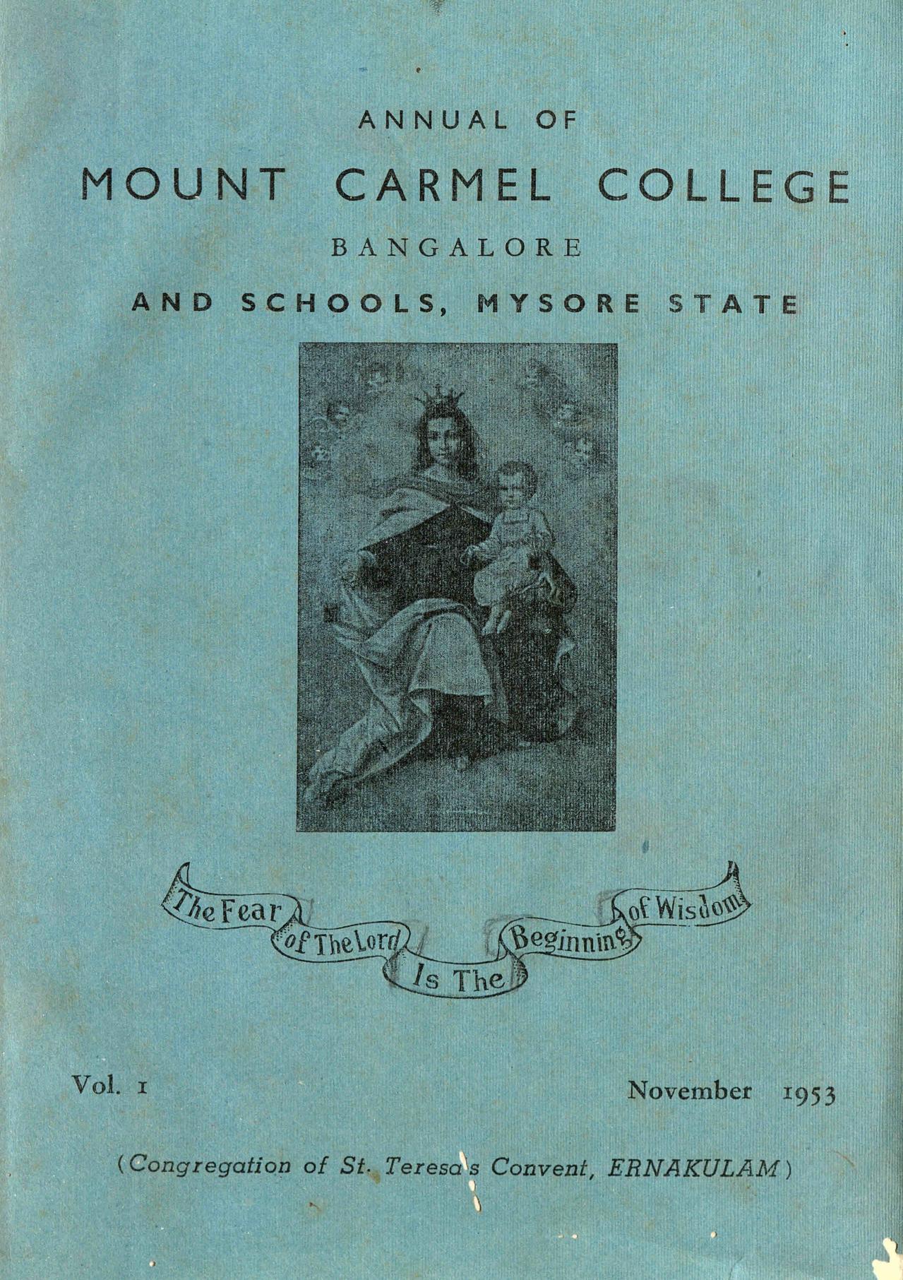  1953 - Annual of Mount Carmel College Bangalore