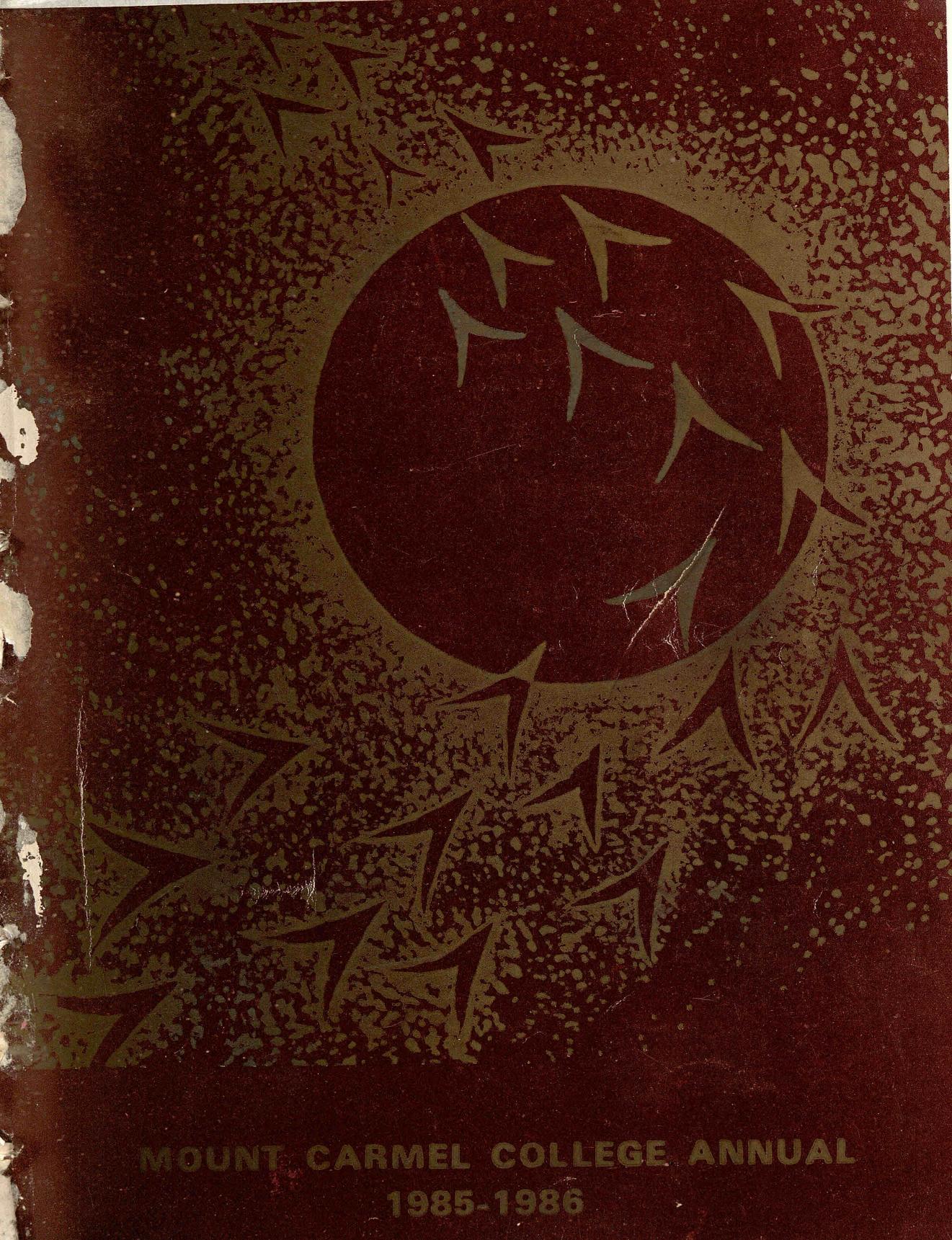 1986 - Mount Carmel College Bangalore Annual