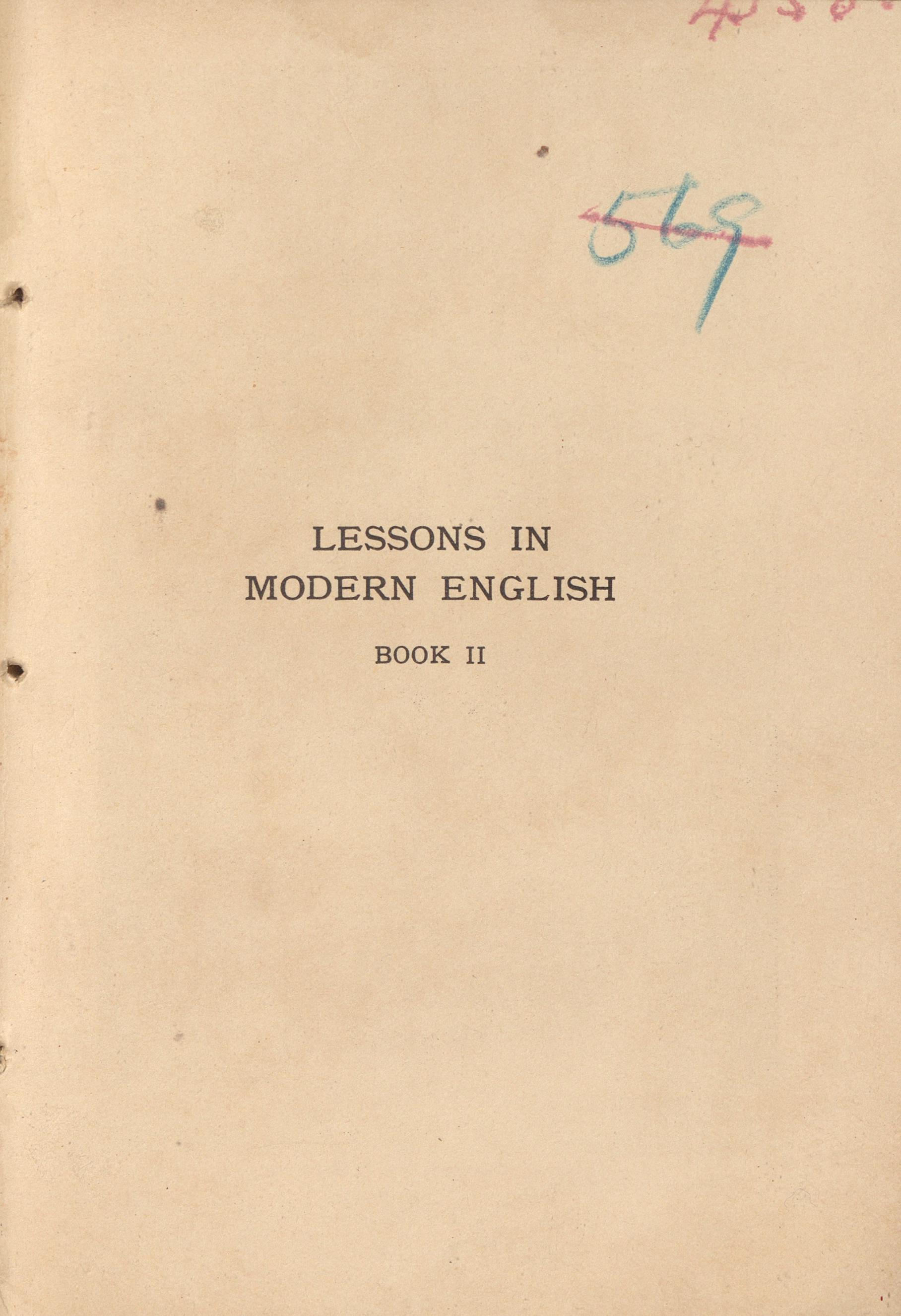  1939 - Lessons in Modern English - Book 2