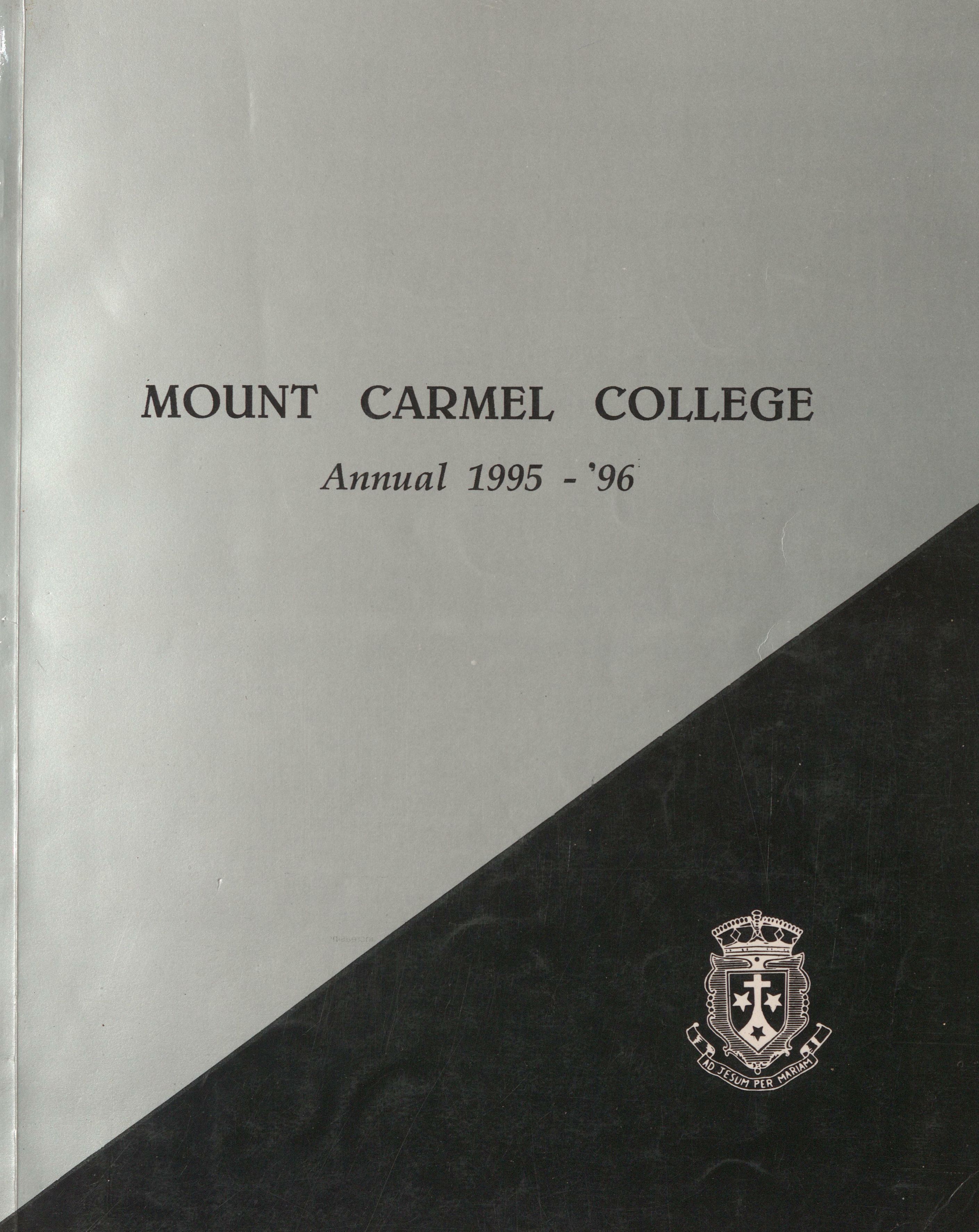  1996 - Mount Carmel College Bangalore Annual