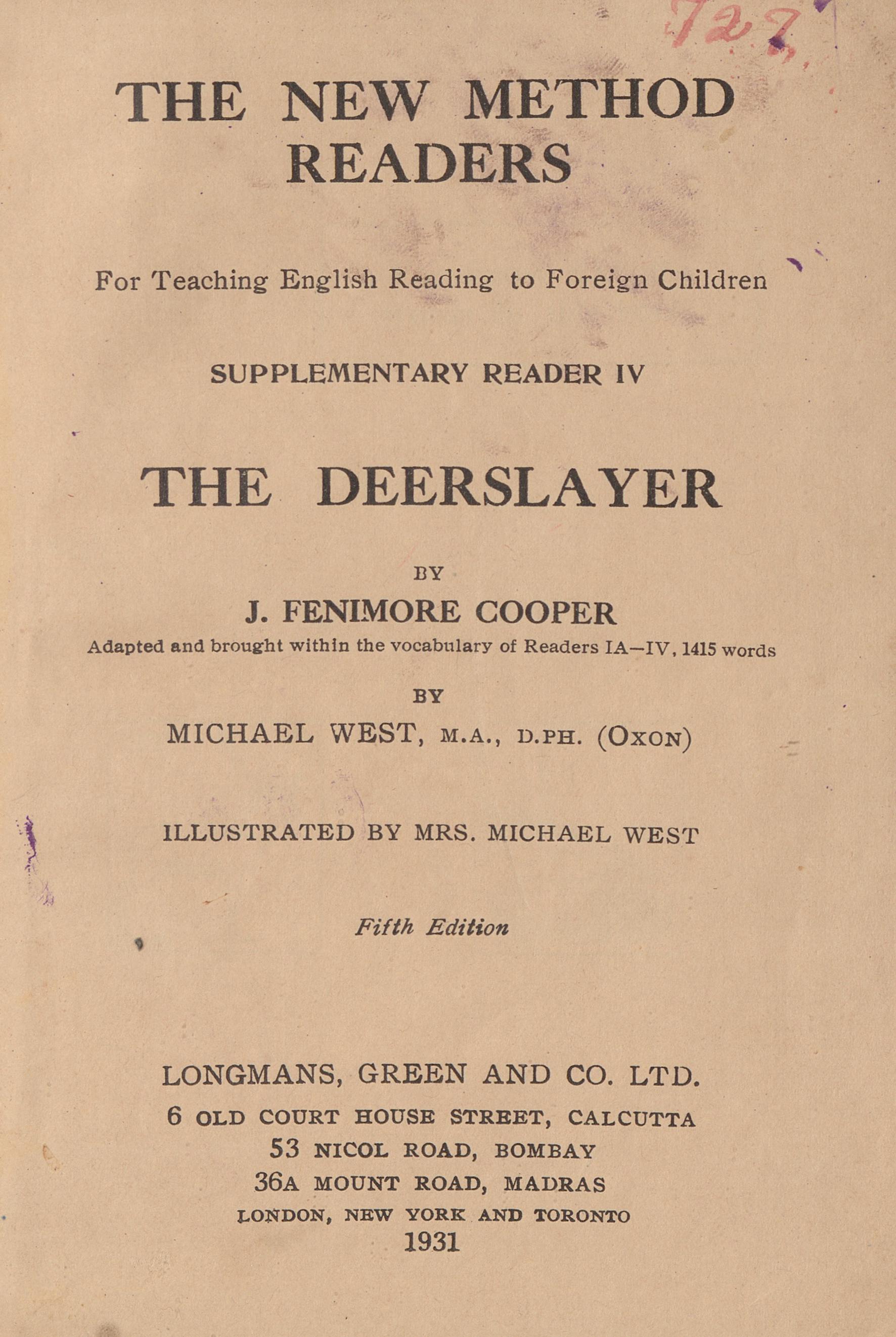 1931 - The Deerslayer - J. Fennimore Cooper