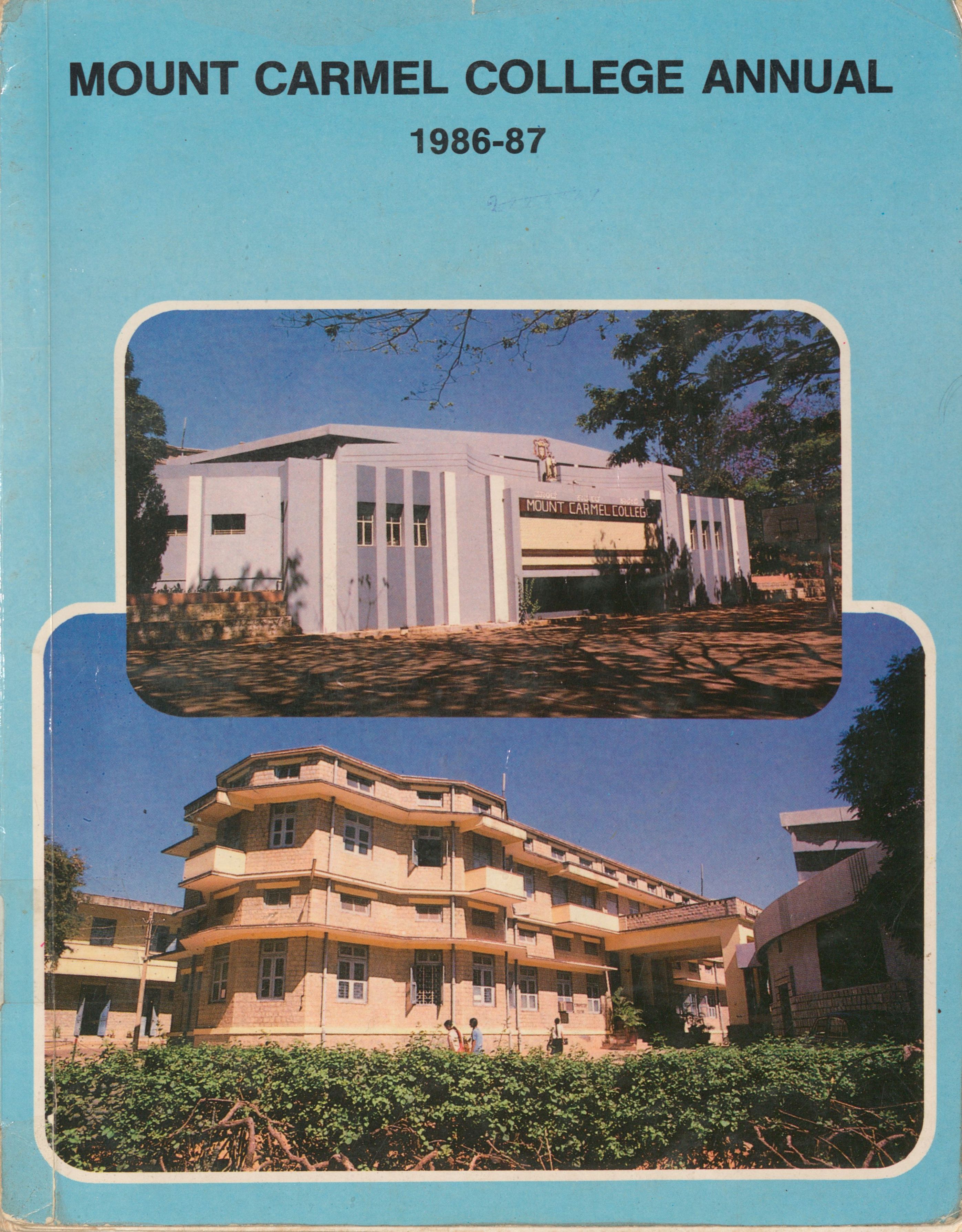  1987 - Mount Carmel College Bangalore Annual