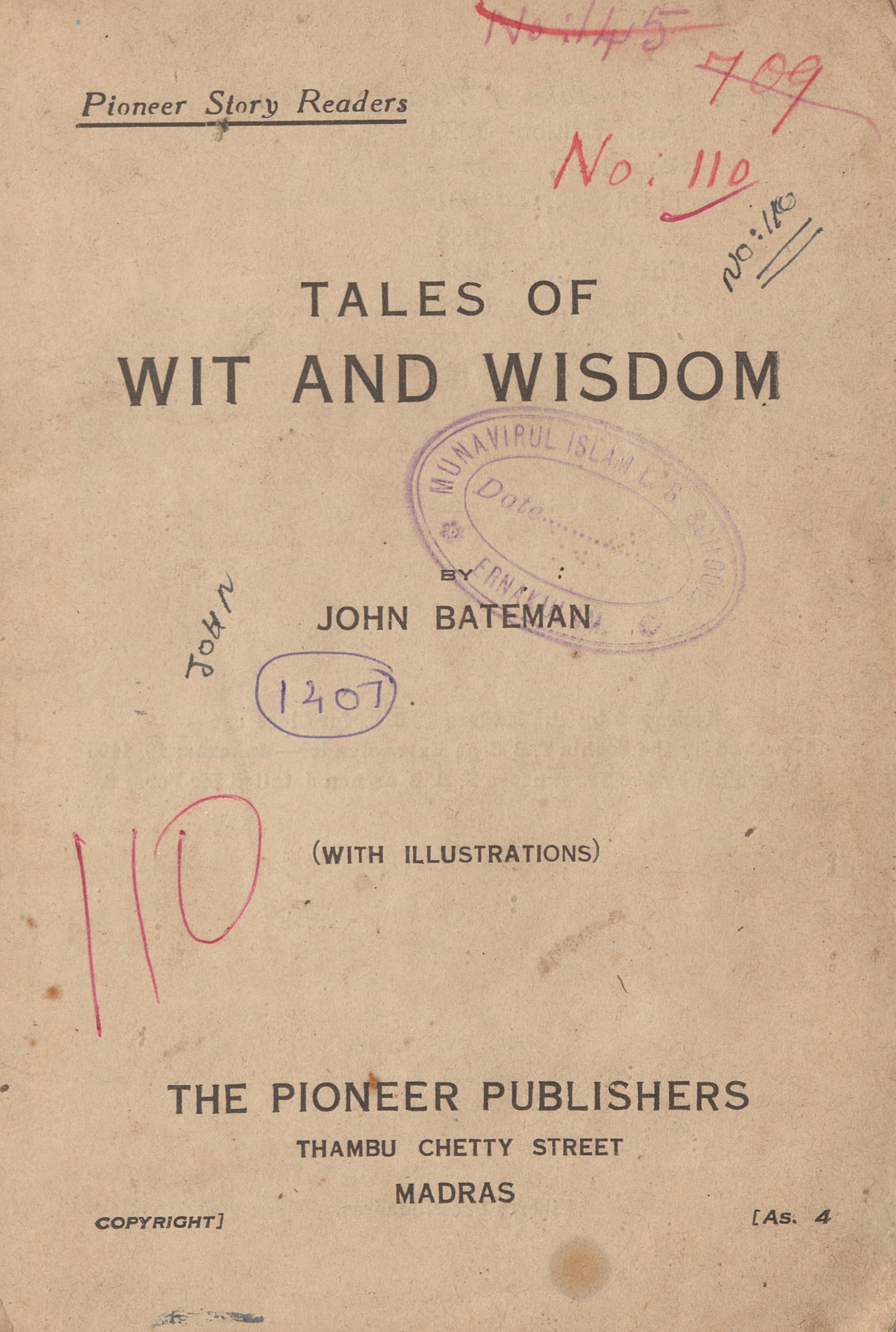 1938 - Tales Of Wit and wisdom